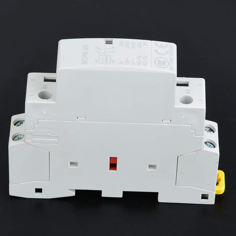 Jadeshay AC Contactor 2P 20A 24V 220V/230V 50/60Hz Household Contactor DIN Rail Mounting 1NO 1NC (24V)
