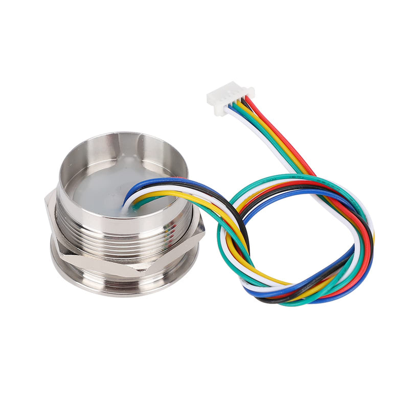 Fingerprint Identification Module, R503 Circular Capacitive Fingerprint Identification Module with 2-Color Ring Indicator Light for Access Control/Help Desk/Security Box