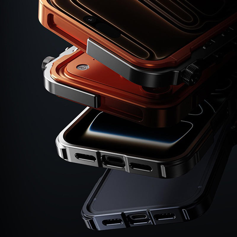 Metal Bumper Case for iPhone 17 Pro Max, Full-Frame Aluminum Bumper No Back Cover with Metal Buttons, Minimalist Bare-Hand Feel, Blue for iPhone 17 Pro Max 6.9"