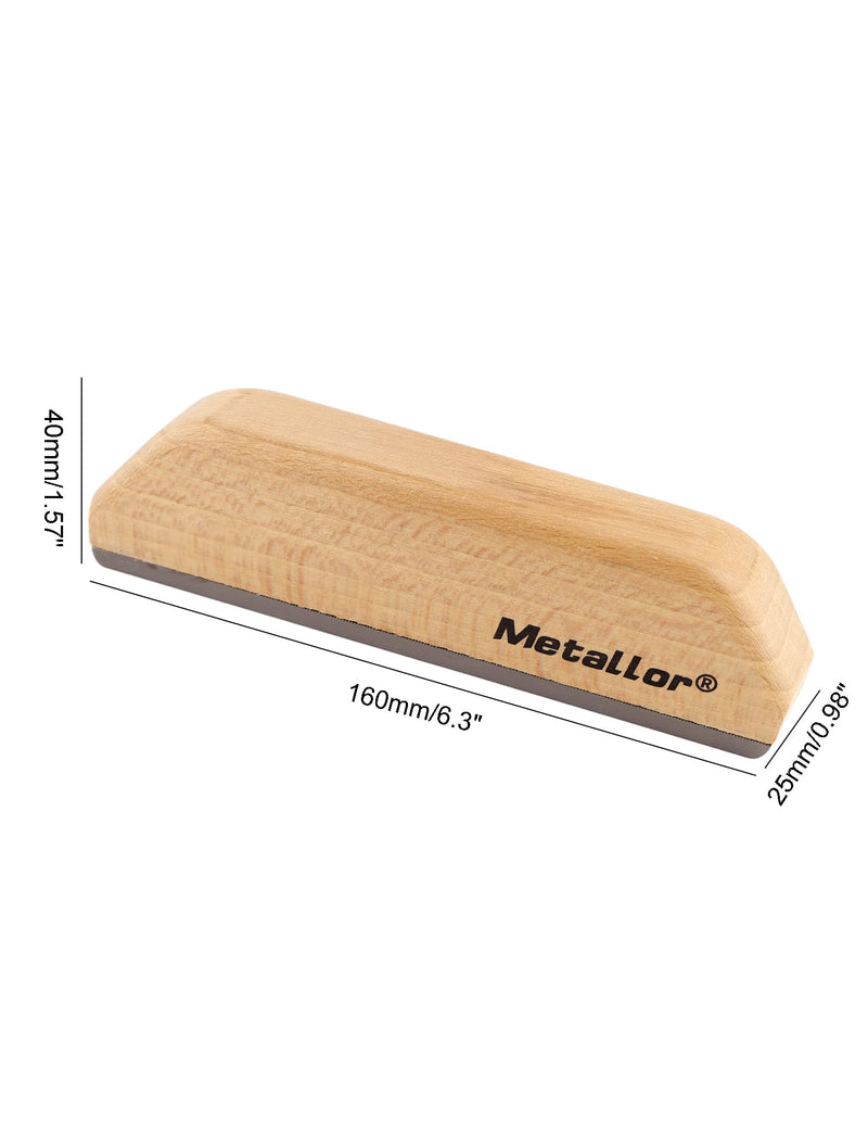 Metallor Guitar Fret Leveling File Wood Guitar Fingerboard Leveling Flat File for Fret Dressing Fret Sanding with Wood Handle Guitar Luthier Tools Repair Tools.