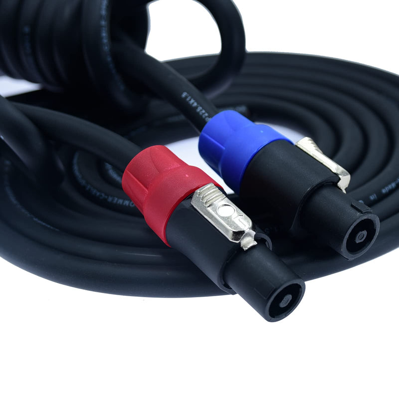 Speak on 2Pcs Professional Speakon to 1/4 Inch ts Speaker Cable for pa Jack Pair 14 awg Gauge Male Audio Port Plug Amplifier Connection dj amp Heavy Duty bocina Cord Wire ft with Twist Lock(3 feet) 3 feet