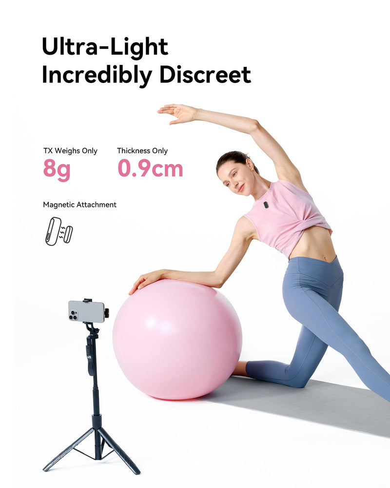 [AUSTRALIA] - Hollyland Lark A1 Wireless Microphone for iPhone & Android, 48kHz/24-bit Studio Audio, 3-Level Noise Cancellation, 200m Range, Magnetic Mini Mic for Video Recording & Live Streaming (2TX + USB-C RX) Black Mini Duo (USB-C RX) 