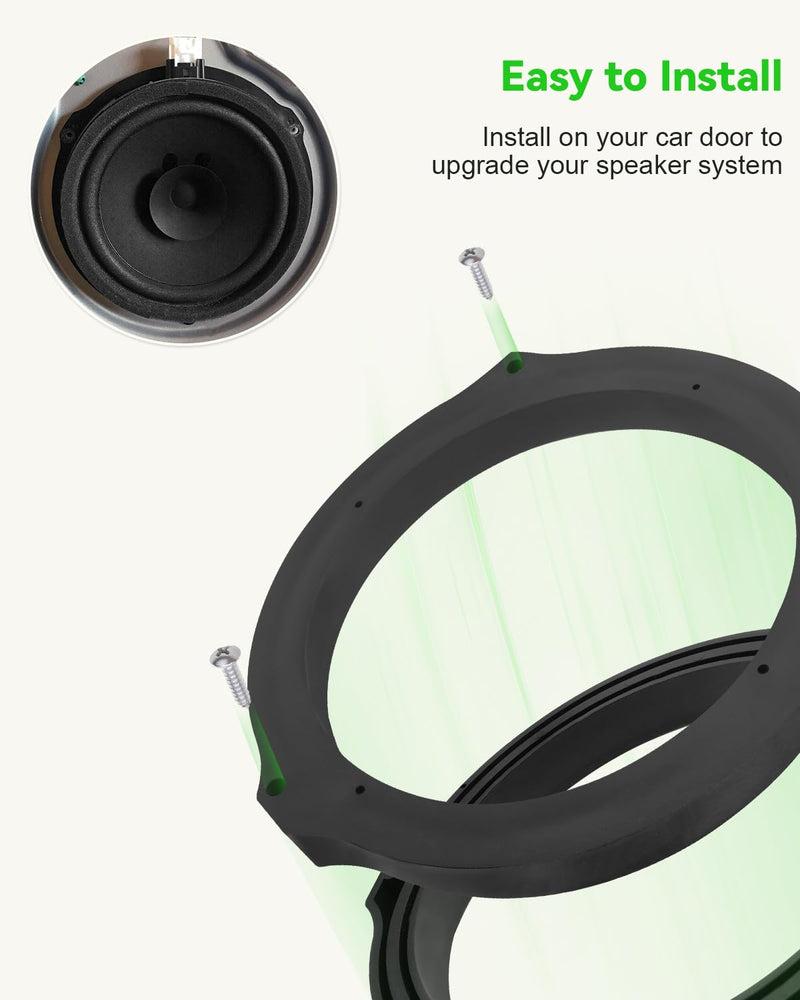 [AUSTRALIA] - 6.5 Inch Front Rear Door Speaker Adapter Fit for Ford Fusion Transit Focus Edge Fiesta Mondeo Mk4 6-1/2 Aftermarket Speaker Adapter 2PCS 