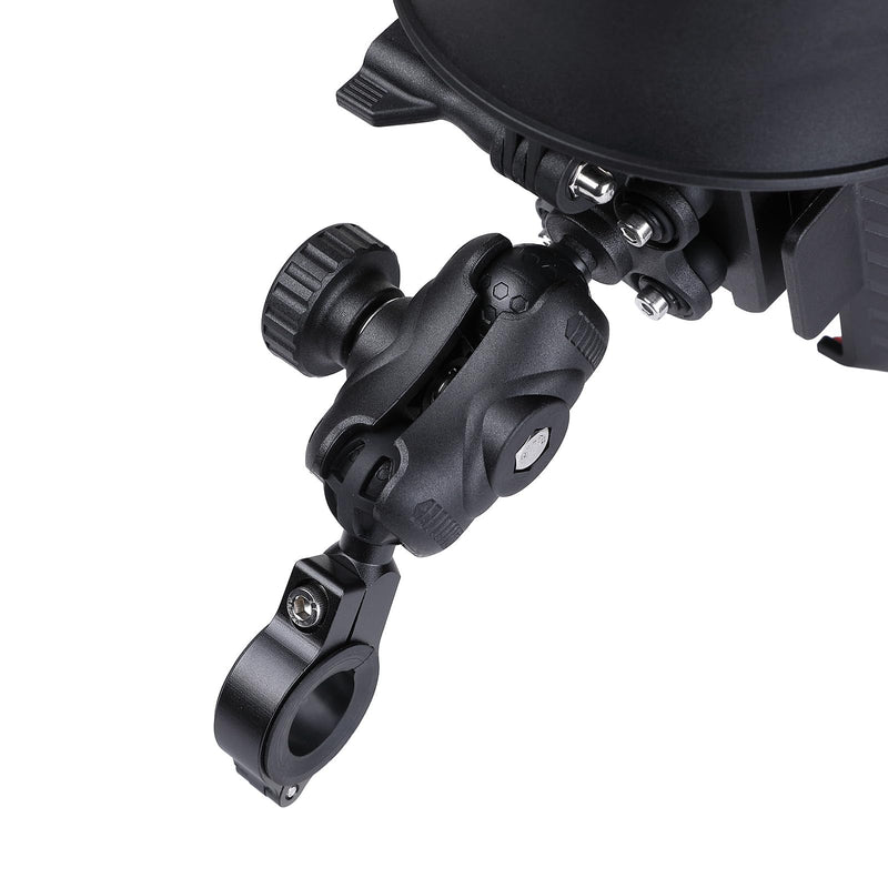 KEMIMOTO Motorcycle Phone Mount with Sun Hat, Fit for Bike, ATV, Scooter | 360° Adjustable Quick Release,Detachable Sun Shade, Anti-Vibration, Anti-theft Phone Holder Fits 4.7"-7.2" Smartphones