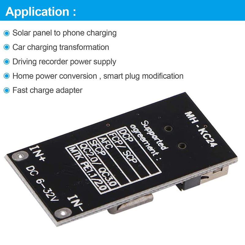 zalati DC-DC Power Buck Module Step-Down Converter Power Supply Voltage Regulator Compatible with QC2.0 QC3.0 FCP PD AFC - 1 Port