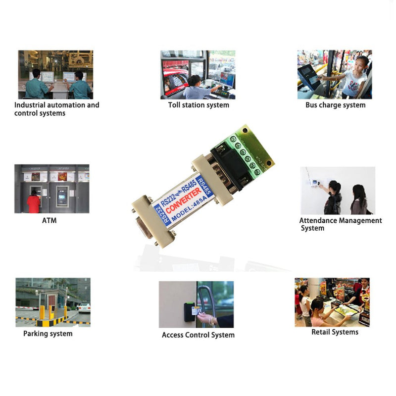 RS232 to RS485,LFHUKEJI RS-232 Female to RS-485/RS-422 485/422 Female Adapter Converter(Passive)