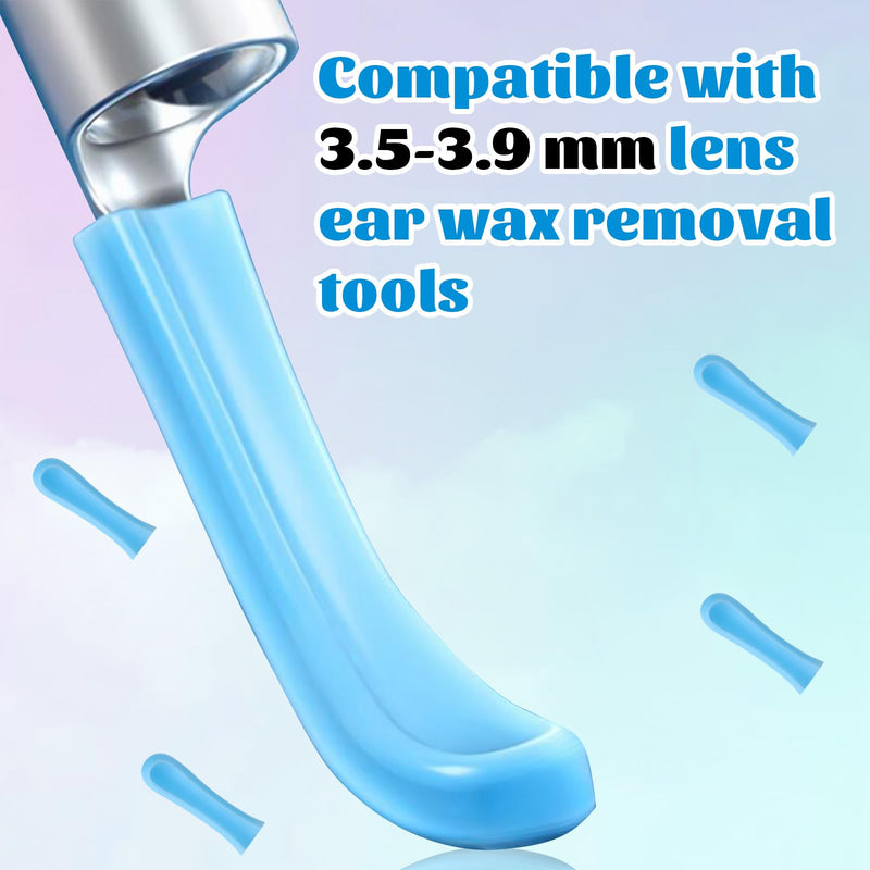 cobee 60 Pcs Ear Wax Removal Replacement Tips for Ear Camera, Ear Spoon Tips Silicone Ear Spoon Replacement Tips Ear Cleaner Replacement for Adults Ear Wax Removal Endoscope(60)