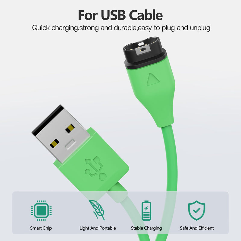 AWINNER Compatible with Garmin Watch Charger Cable (USB A -2 Pack) USB A -2 Pack