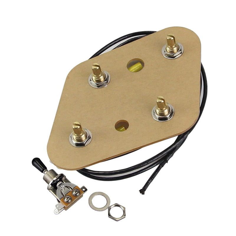 [AUSTRALIA] - FLEOR Pre-wired Guitar Circut Wiring Kit 2T2V 500K 473J 200V 0.047uF 3 Way Switch Circuit for Les Paul Guitar Part Version 1 for Les Paul Style 