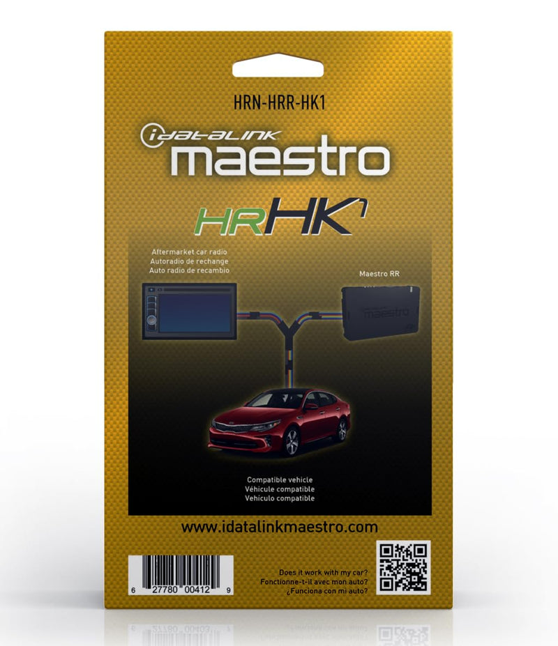Idatalink Maestro HRN-HRR-HK1 Plug and Play Radio Factory Integration Replacement Harness for Compatible Hyundai and KIA Vehicles 2010-2019 (ADS-MRR or ADS-MRR2 Module Required)