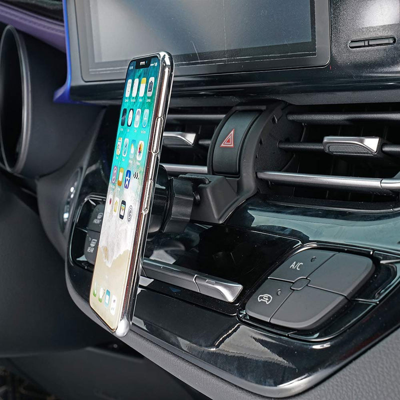 Magnetic Phone Holder Fit for Toyota CHR 2017 2018 2019 2020 2021 Air Vent Phone Mount Adjustable, Car Phone Cradle Fit for iPhone Samsung 4-7 Inches Smartphone Ch-zj001-002