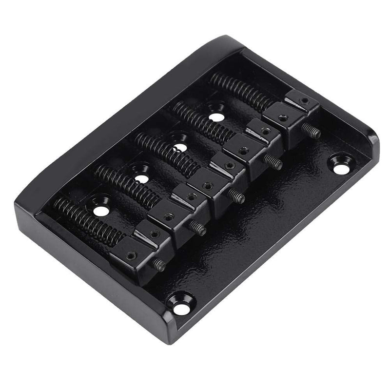 [AUSTRALIA] - Metal 5 String Guitar Saddle Bridge Plate Electric Bass Bridge Tailpiece Replacement Accessory(Black) 