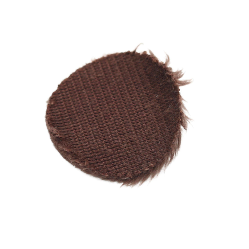 URSA Plush Circles - 5mm length short fur LAV covers. Reusable & Super Soft. 25mm Diameter (100x Circles, Brown) 100x Circles