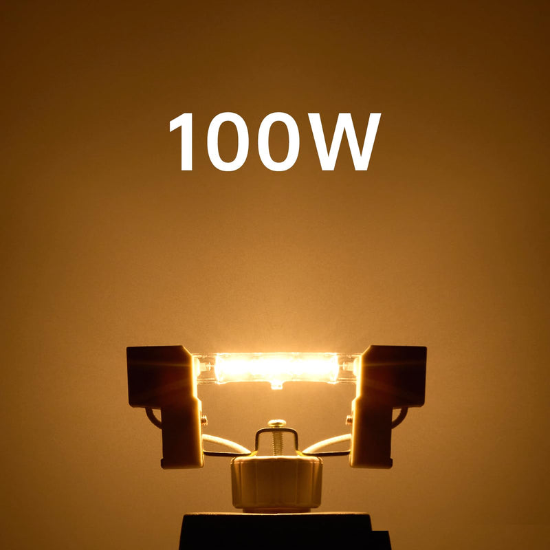 Tomosu R7s Halogen Rod 78 mm 100 W Dimmable Halogen Light Bulbs R7s Warm White 2800K 1800LM 230V J78 Halogen Floodlight for Work Lights, Landscape Lights, Floor Lamps Pack of 6 78mm 100W