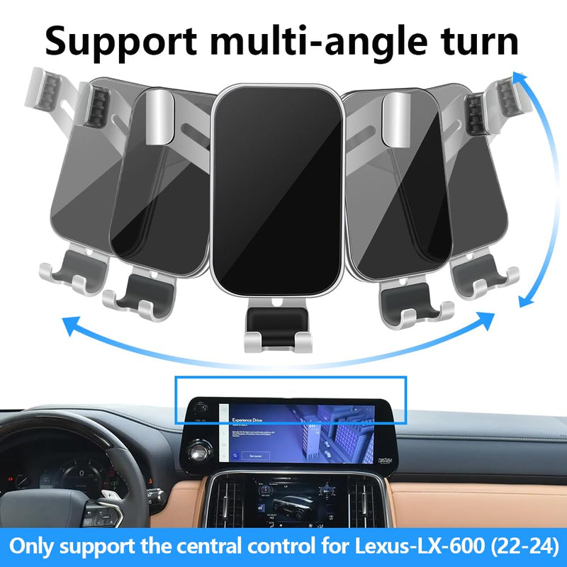 Car Phone Holder for Lexus LX 600 2022 2023 2024 2025 2026 and Lexus LX 700h 2025 2026 Auto Interior Accessories Best Cell Phones Mount Cellphone Mobile Cradle Charging Navigation Screen Stand