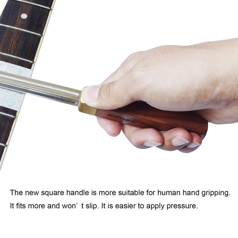 [AUSTRALIA] - Upgrated Baroque Guitar Fret Crowning&Edge Dressing File 3 Slots Size & 1 full Grit Side Improved 4th Generation Repair Luthier Tools for Guitars,Ukulele,Bass,Banjo,Mandolin etc (4th Generation File) 4th Generation File 