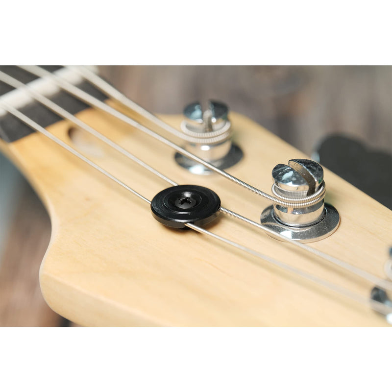 Musiclily Pro 19mm Steel Vintage Round Bass String Tree String Guide Retainer for Fender Precision Jazz Bass Electric Bass, Black