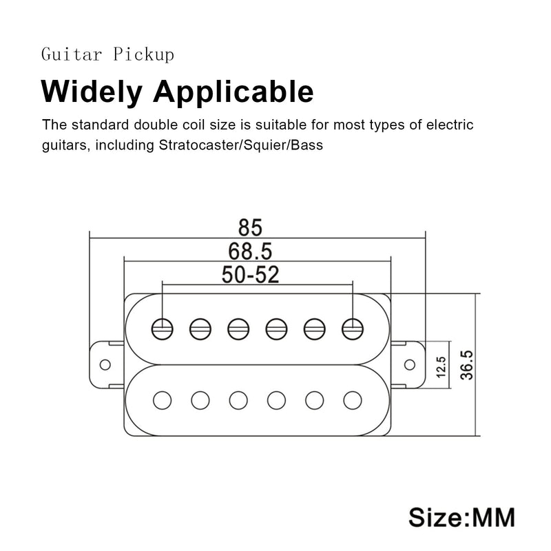 SAPHUE Electric Guitar Humbucker Pickups Double Coil Guitar Bridge Pickup & Neck Pickups Set (red) red