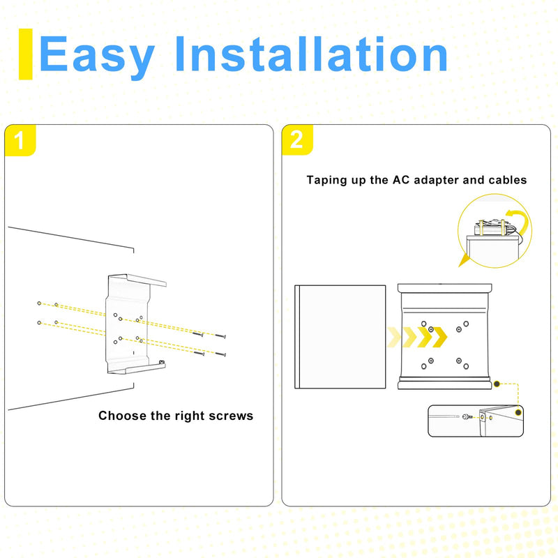 Mini PC Mount for Lenovo ThinkCentre Mounting Bracket Wall VESA and Under Desk Mount for Lenovo ThinkCentre Tiny Desktops M600 M700 M710Q M715q M720Q M800z M900 M910Q Mini Desktop Bracket