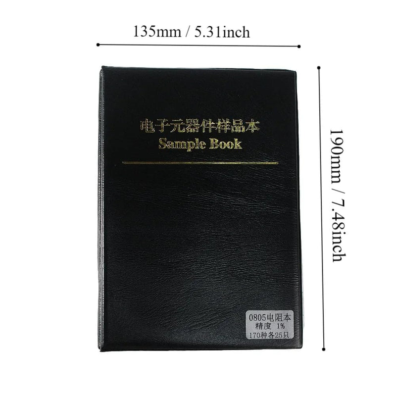 DollaTek 1% 0805 SMD Resistance Assorted Folder (0 Ohm-10M Ohm) 170value x 50pcs = 8500pcs Sample Book 0805 Resistor