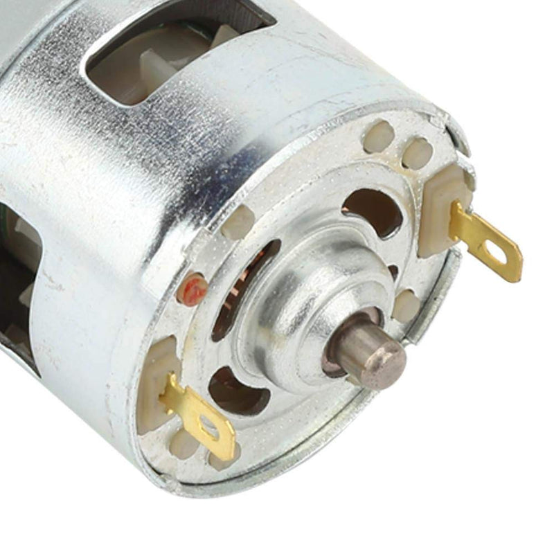 12-30 V Micro Motor Set 775 High-Performance Large Torsion Electric Motor Ball Bearing Shaft with Fan, Chuck, Wrench and Shaft Sleeve