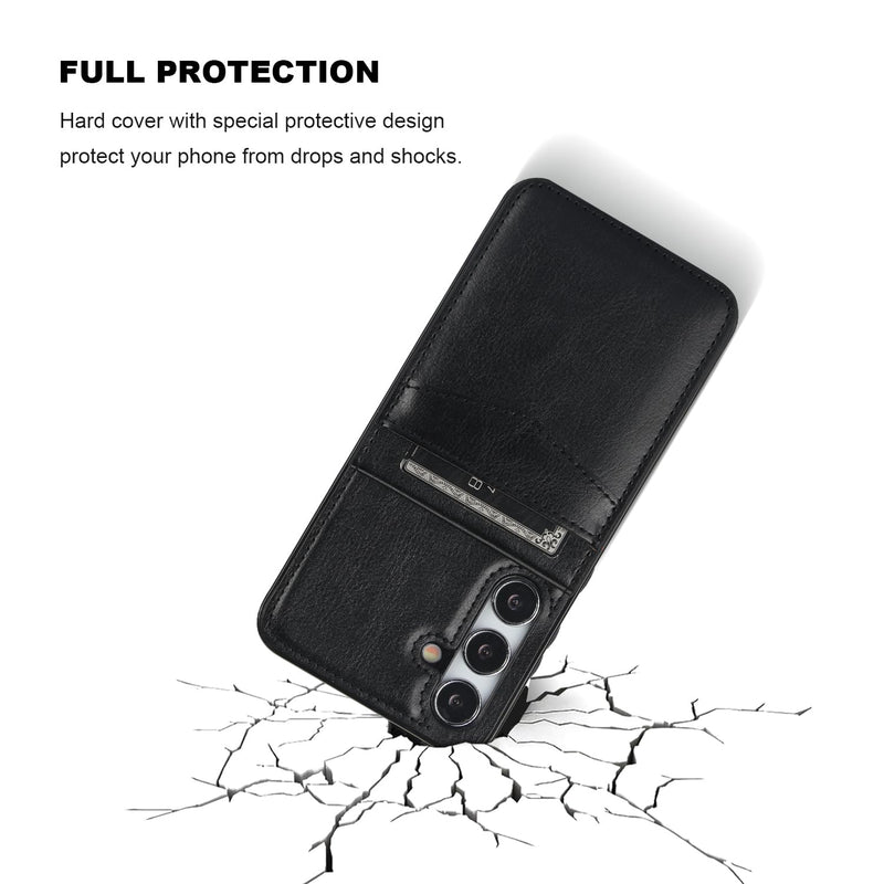 [AUSTRALIA] - KIHUWEY for Samsung Galaxy S24 Plus Case Wallet with Credit Card Holder, Flip Premium Leather Magnetic Clasp Kickstand Heavy Duty Protective Cover for Samsung Galaxy S24 Plus 6.7" (Black) Black Galaxy S24 Plus 6.7" 