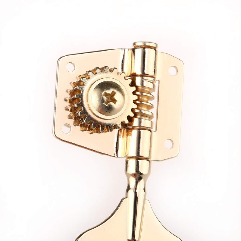 [AUSTRALIA] - Musiclily Pro 4 In Line Open Gear Electric Bass Tuners Machine Heads Tuning Keys Pegs for Precision Jazz Bass, Gold Gold Color 