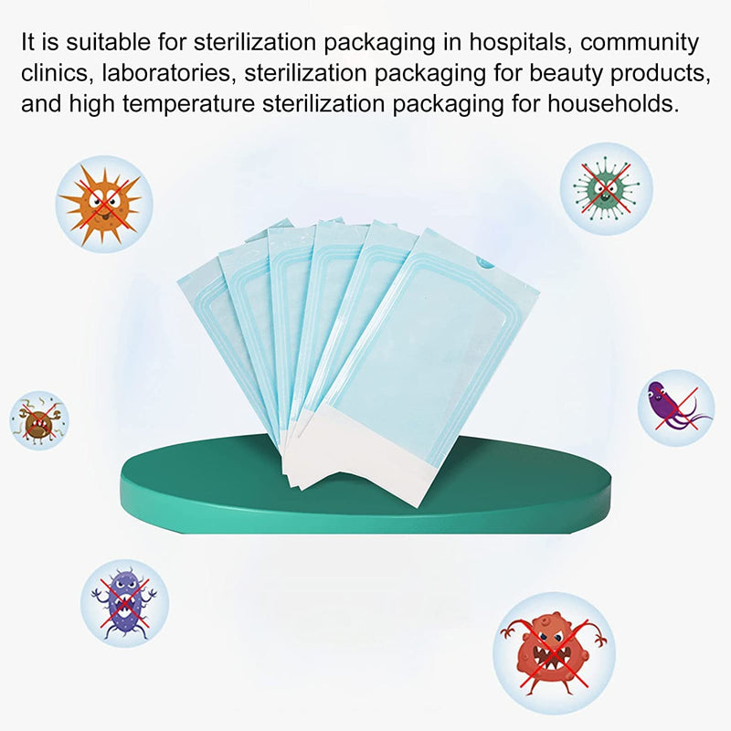 [AUSTRALIA] - Pack of 100 Sterilisation Bags, Self-Sealing Sterilisation Bags, Autoclave Self-Sealing Sterilisation Bags, Small, 70 x 230 mm 