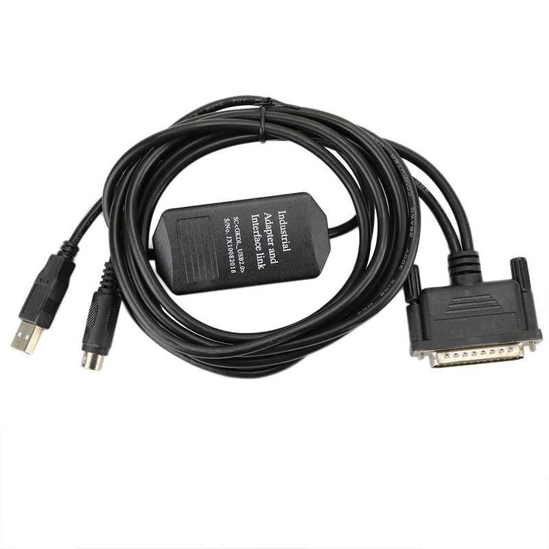 Avanexpress PLC Cable USB-SC09 A Series Interface, Compatible with PLC Programming Cable FX Series USB to RS422 Adapter