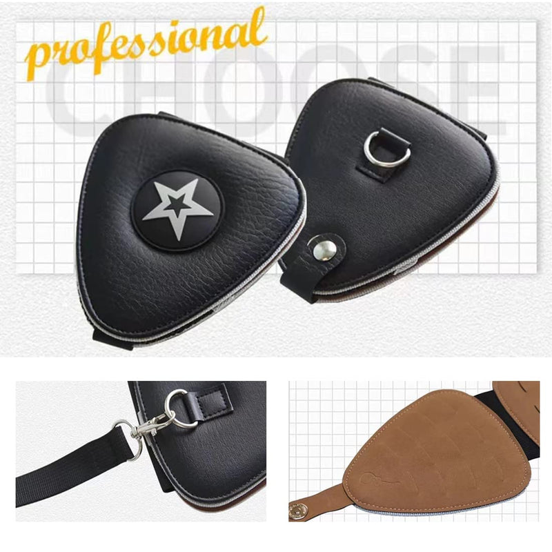 Guitar Pick Holder Case Bag with 24pcs Acoustic Electric Guitar Colorful Picks, Variety Pack Mixed Thickness Picks 0.46mm/ 0.71mm/ 0.96mm + Little Picks Holder Set