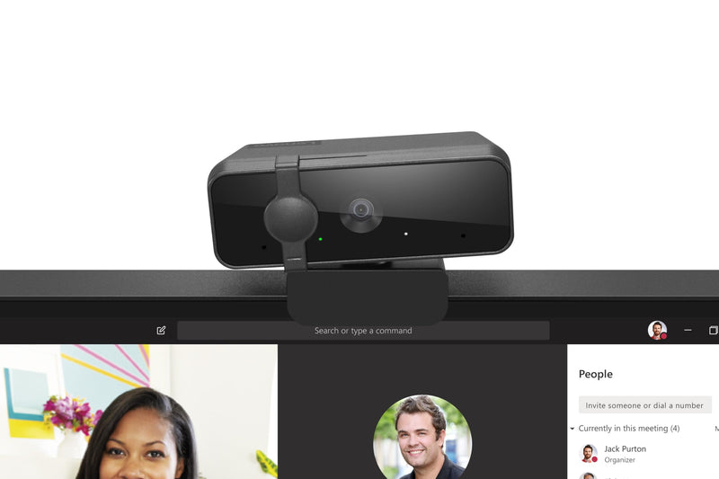 [AUSTRALIA] - Lenovo HD 1080p Webcam (300 FHD)- Black w/ 95° Wide Angle, 360° Rotation Pan & Tilt, Dual Microphones, Privacy Shutter 300 FHD 