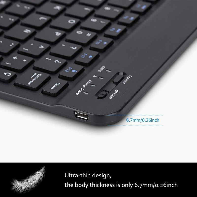 78Key Spanish Wireless Keyboard,Multifunctional Ultra Slim Spanish Wireless Bluetooth Keyboard,Mini Portable Wireless Bluetooth 3.0 Spanish Keyboard Touchpad,for iOS/Microsoft/Android
