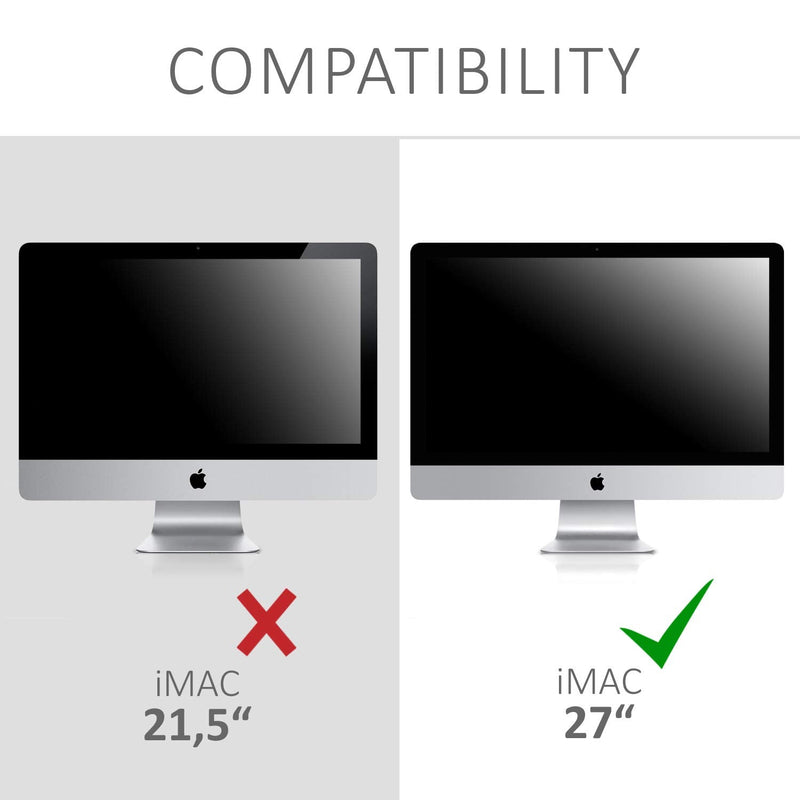kwmobile Monitor Cover Compatible with 27-28" Monitor - Monitor Cover Dust PC Screen Protector - Light Grey
