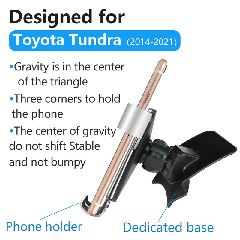 Car Phone Holder for Toyota Tundra 2014 2015 2016 2017 2018 2019 2020 2021 Auto Interior Accessories Best Cell Phones Mount Cellphone Mobile Cradle Charging Navigation Bracket Air Vent Stand for Toyota Tundra 2014-2021