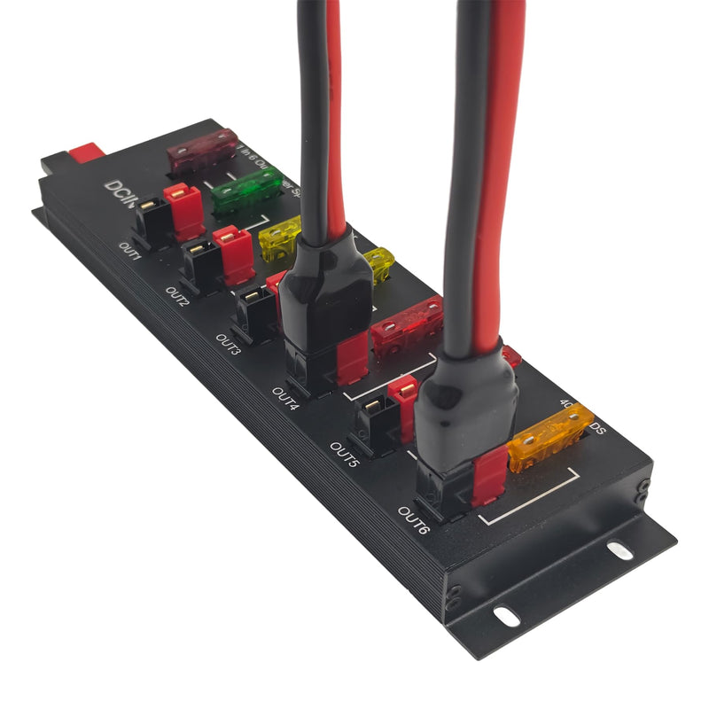 1 in 6Connector Power Divider Power Board 40A Power Pole Distribution Block | Power Pole Distribution Block Power Splitter Distributor Source Strip(1-6)