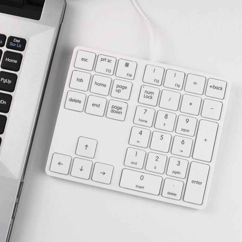 Numeric Keypad 34 Keys (30%) Mini Multifunctional Wired Numpad Portable Keypad White Magicforce by Qisan
