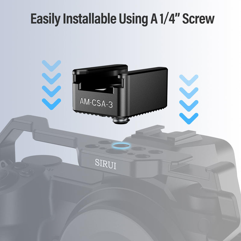 [AUSTRALIA] - SIRUI 3 Pack Camera Cold Shoe Mount Adapter with 1/4"-20 Thread for Camera Cage, Flash, LED Light, Monitor and Microphone, AM-CSA-3 Cold Shoe Set 
