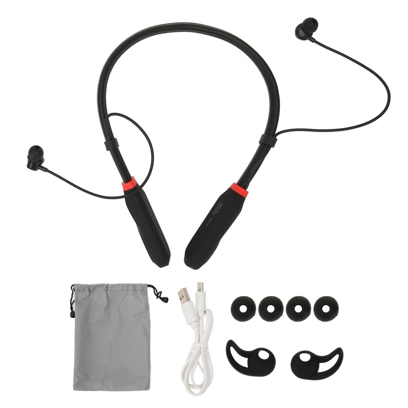 Neckband Headphones, Noise Canceling Deep Bass IPX5 Earphones Long Battery Life for Running for Live Streaming