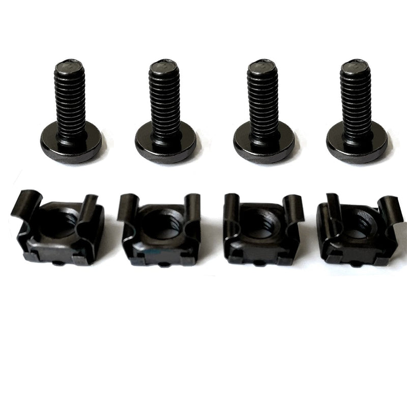 Lancher 60-Pack M6 x 16mm Screws and Cage Nuts for Server Shelf Cabinets Rack Mount 1U 2U 6U 12U Rack Screw cage nut - Black 60-Pack M6 screw cage nut Black