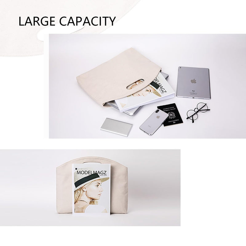 Top-Handle Bag with Sleek Design, Fits Laptops, Legal Size Documents and More - Perfect for Work or School Beige