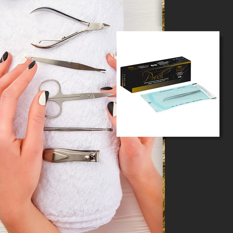 JaDy - Self Sealing Sterilization Bags | Suitable for Professional Use | Pack of 200 | Size 90 x 260 mm Clear Medium Plastic