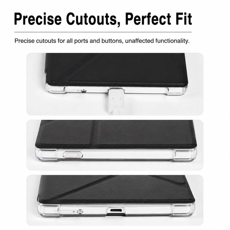 Case Compatible with BOOX Go 6 Gen II 2026 6" ePaper Reader, Magnetic Tri-Fold Folio Cover, Auto Wake/Sleep, Multi-Angle Stand, Slim Light Shell Protective Case, Black