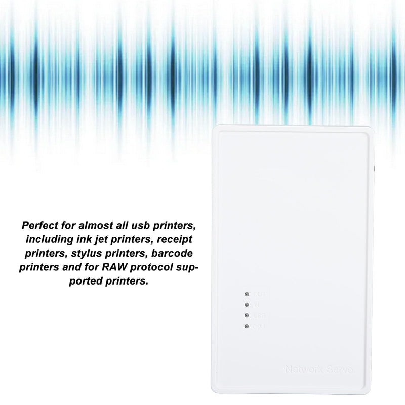 USB Wireless Print Server, Convert USB Printer to WiFi Printer with 480Mbps USB2.0 Port and 100Mbps LAN Bridge, Support 4 Printers via USB Hub for OS X