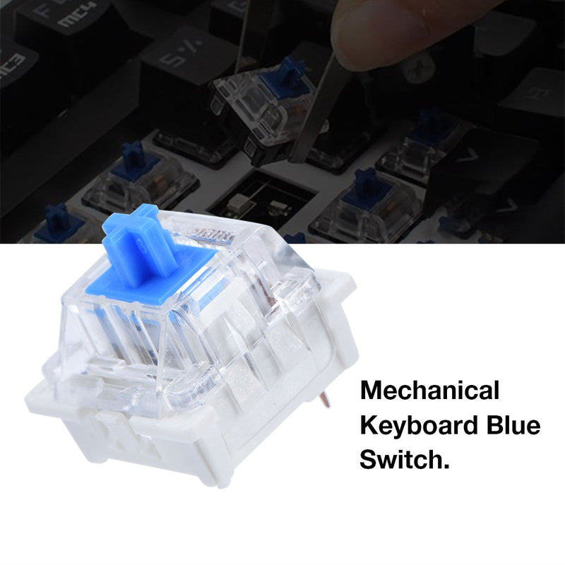 Eboxer 10 PCs Replacement Keyboard Switch Mechanical Key Switch Plate Mounted Blue Switch, Unique Tactile Feelings, for NewGiant RGB Series