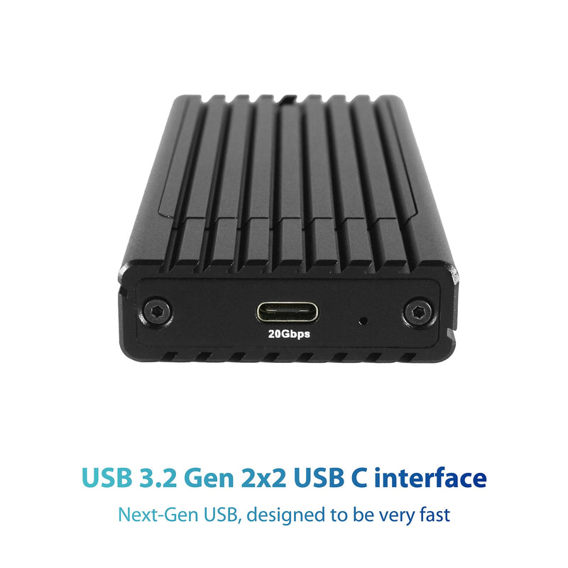 Vantec NexStar SX, M.2 NVMe SSD to USB 3.2 Gen2x2, 20G, Type C, Black Enclosure (NST-230C3-BK)