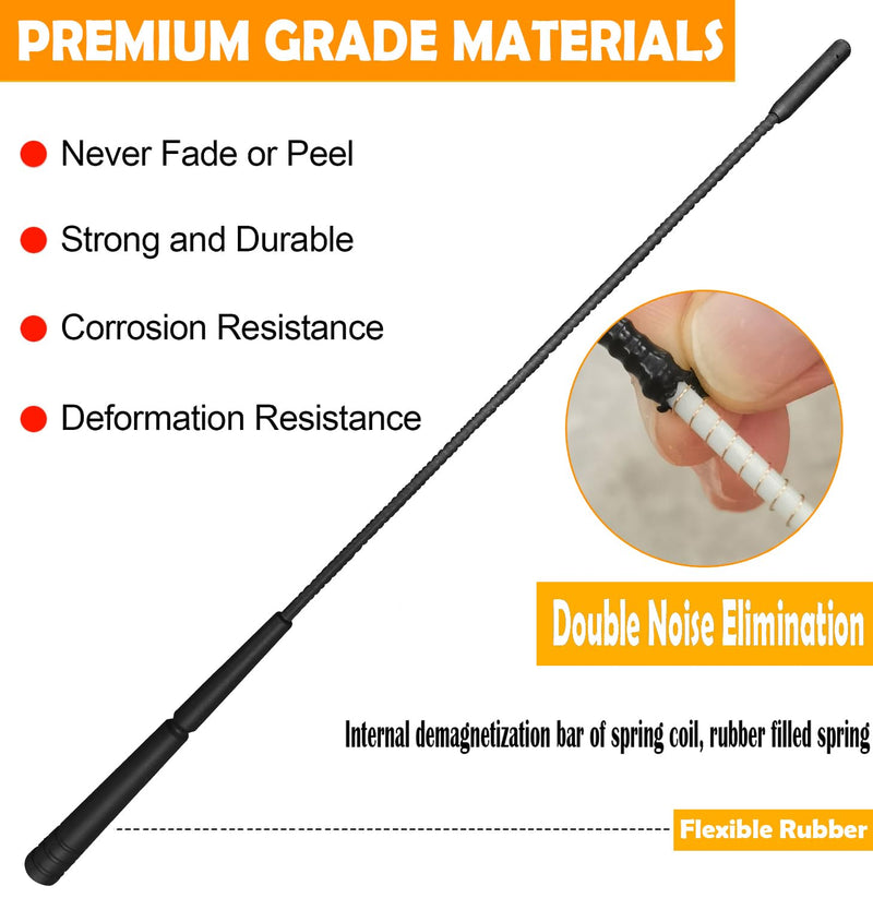 [AUSTRALIA] - 13 Inch Replacement Antenna Mast for RAM ProMaster 1500 2500 3500 (2014-2024), RAM ProMaster City (2015-2022), RAM ProMaster Flexible Rubber Antenna, Black 