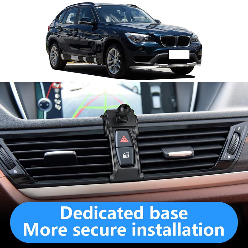 LUNQIN Car Phone Holder for BMW X1 2013 2014 2015 E84 SUV Auto Interior Accessories Best Cell Phones Mount Cellphone Mobile Cradle Charging Navigation Bracket Air Vent Screen Stand Accessory for 2013-2015 BMW X1
