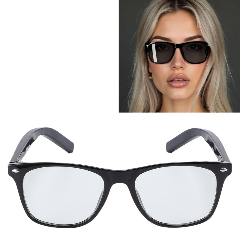 Fockety AI Smart Glasses for Men Women, Real Time Translation Glasses with Bluetooth for 100+ Languages, Bluetooth Glasses with Built in Mic & Speaker for Travel, Business (#2) Black Frame