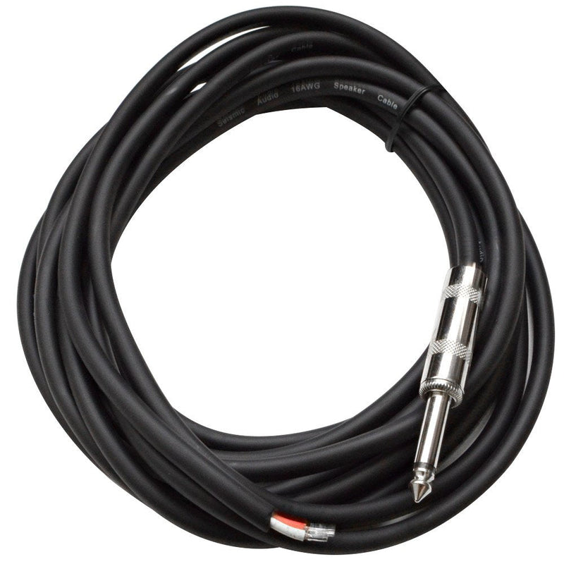 Seismic Audio - QRW15 (4 Pack) - 15 Foot Raw Wire to 1/4" Speaker Cable - 16 Guage - PA/DJ/Home Audio 15 Feet