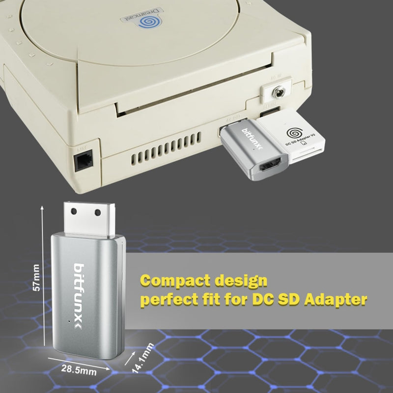 [AUSTRALIA] - BITFUNX Dreamcast HDMI™ Adapter - Supports VGA to HDMI™, Plug & Play Video Game Adapter with No Lag, Mini HD Video Audio Converter for Dreamcast Game Console All Version 